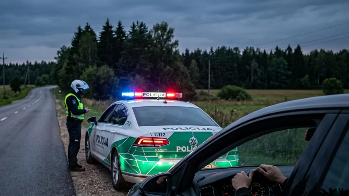 Kelių policija sustabdė vairuotoją – ką daryti ir kokios yra jūsų teisės